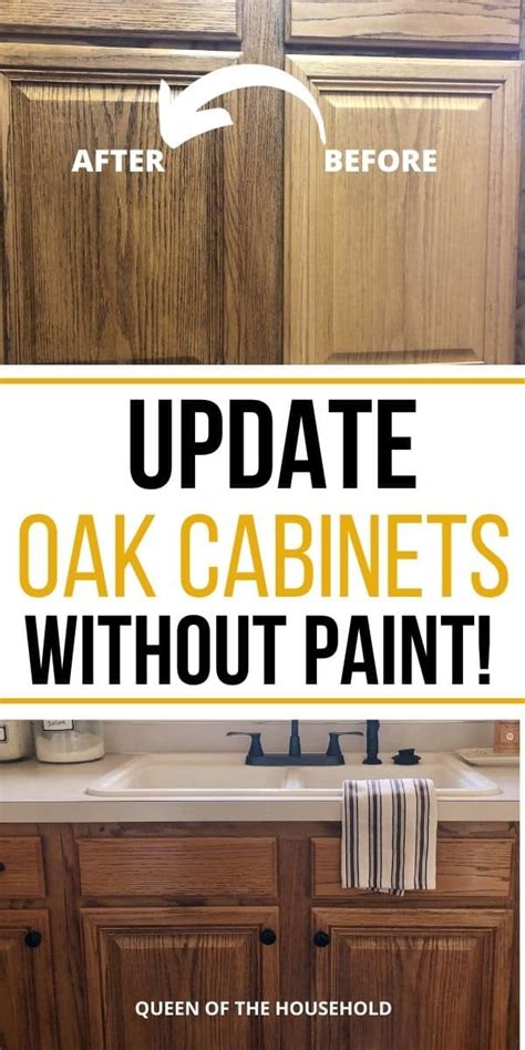 update oak cabinets without painting